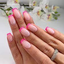 Pin By Louisa D Alessandro On Nails Pink Tip Nails Fashion Nails Pink Nails