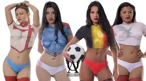 The 2014 fifa world cup finally begins today, and to celebrate in the most epic way possible, we've gathered a gallery of 120 photos of ladies in body paint for the world cup. Get Your Kits Out Colombian Artist Paints Models In World Cup Strips Photos Rt