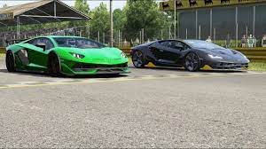 Lamborghini Aventador Svj Vs Lamborghini Centenario At Monza Full Course Lamborghini Aventador Lamborghini Centenario Lamborghini