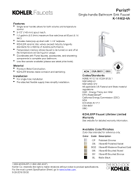 Check spelling or type a new query. Kohler K 14402 4a Rgd Specification Manualzz