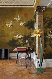 coordonne ukiyo behang kraanvogels chinoiserie luxury by nature behang chinoiserie behang chinoiserie
