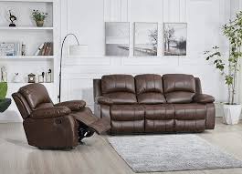 Saddle faux leather dawson reclining sofa loveseat set. Amazon Com Betsy Furniture Bonded Leather Recliner Set Living Room Set Sofa Loveseat Chair 8018 Brown Living Room Set 3 1 Furniture Decor
