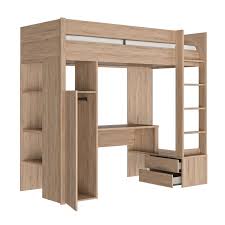 Pour les articles vendus et expédiés par la redoute. Lit Mezzanine 90 200 Cm Chene Clair Tily Univers De La Chambre