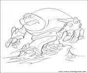 The abominable snow monster with a reindeer among the stalactites and stalagmites in the cave coloring page. Vegas Sou Frozen Snow Monster Coloring Pages