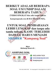Pembahasan um undip 2018 fisika. Soal Um Undip Soshum 2011 2020