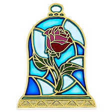 How much is beauty and the beast rose in glass? Disney Beauty And The Beast Pin Stained Glass Enchanted Rose