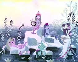 Disney Peter Pan 1953 Concept Art Of Mermaid Lagoon By Mary Blair Art Conceptuel Disney Art Disney Les Arts