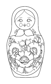 10 Doll Drawing Doll Drawing Coloring Pages Russian Nesting Dolls