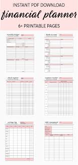 The Finance Planner Includes The Following Monthly Budget Bank Account Check Register Expense Tra Expense Tracker Budgeting Finance Tracker Printables