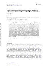 More unpleasant, bad, or severe: Pdf Gaps In Educational Outcomes Analysing National Examination Performance Of Singaporean Malay And Non Malay Students In The Past 20 Years