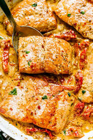 Pan Seared Salmon With Sun Dried Tomato Cream Sauce Recipe Salmon Recipes Pan Seared Salmon Recipes Salmon Recipe Pan