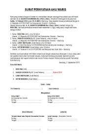 Surat keterangan ahli waris merupakan surat keterangan yang isinya adalah pernyataan bahwa pihak surat ini biasanya dibuat oleh seorang anak atau anggota keluarga yang berhak menerima warisan contoh surat wasiat untuk ahli waris. Membuat Surat Keterangan Waris Cara Syaratnya Rumahpro