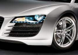 Audi R8 With Led Headlights Car Silver Grey Gray Audi Cars Car Lights Car