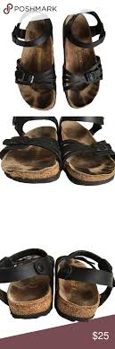 Birkenstock Shoe Size Conversion Chart Birkenstock Sandals Black Leather Straps Sz 39 Birkenstock European Size 39 Women S Size 8 Birkenstock Sandals Black Black Leather Strap Birkenstock Sandals