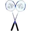 A racket or racquet is a sports implement consisting of a handled frame with an open hoop across which a network of strings or catgut is stretched tightly. 1