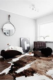 Black And White Cowhide Rug Ikea Knoll Barcelona Chair Mies Van Der Rohe For Knoll Context Barcelona Chair Living Room Interior House Interior