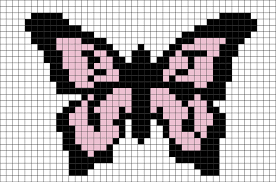 Butterfly Pixel Art Easy Pixel Art Pixel Art Pattern Pixel Art Grid