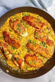 Cook rice according to package directions. Skillet Chicken With Creamed Corn Family Food On The Table