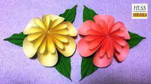 Unfold the paper again and fold the top right corner over to meet the crease made from the first fold. How To Make An Easy Origami Paper Flower For Kids Paper Crafts Tutorials Youtube