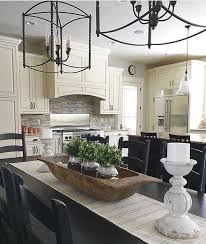 Table Runner Doesn T Go Over Sides Love Kitchen Centerpiece Farmhouse Table Centerpieces Kitchen Island Centerpiece