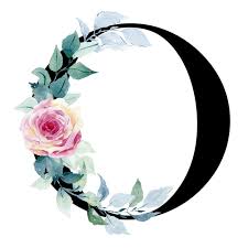 Letra floral O com rosas em aquarela | Foto Premium