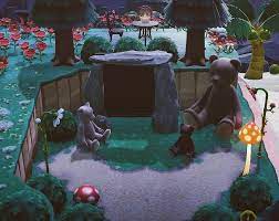 2 065 Me Gusta 19 Comentarios Zofia Zofia Animalcrossing En Instagram My Little Bear Cave Area Saw This A Stone Arch Animal Crossing Painting