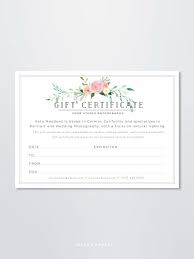 Photography Gift Certificate Template Gift Card Template Wedding Photogr Photography Gift Certificate Template Gift Card Template Gift Certificate Template