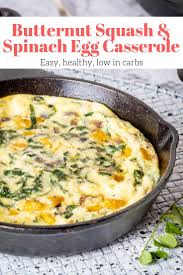 Butternut Squash And Spinach Breakfast Casserole Recipe Healthy Breakfast Recipes Breakfast Recipes Casserole Spinach Egg Casserole