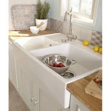 Evier A Poser Timbre D Office Gres Blanc 2 Bacs Evier Cuisine Evier A Poser Evier Cuisine Ceramique