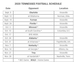 Nfl 2020 teams and rosters. Vols Football Announces 2020 Schedule Wate 6 On Your Side