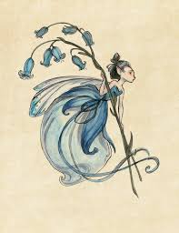 Midsummer Fairies Bluebell Art Print Etsy Art Elfe Art Et Litterature Art Feerique