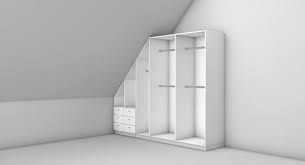 dachschragenmobel nach mass planen deinschrank de kast schuine wand thuis mezzanine slaapkamer