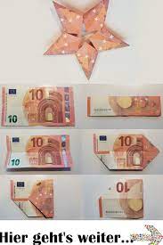 Blatt geldscheine und geldgeschenke origami kunst. Stern Aus 5 Geldscheinen Falten Diese Anleitung Zeigt Dir Wie Aus 5 Geldscheinen Mit Ein Paar Einfachen Tricks Ein T Geld Origami Geldorigami Knutselen Geld