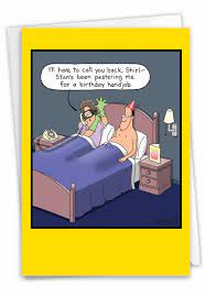 Birthday Hand Job Cartoons Birthday Greeting Card