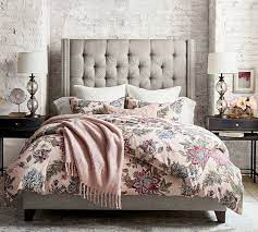 This bed frame accommodates our reverie® adjustable base. Harper Tufted Upholstered Tall Bed Pottery Barn