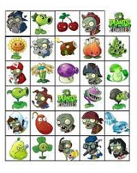 Plants Vs Zombies Bingo Plant Zombie Plants Vs Zombies Plants Vs Zombies Birthday Party