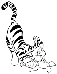 All tigger coloring pages are free and printable. Tigger Playing With Piglet Coloring Page Free Printable Coloring Coloring Home