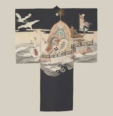 boy s ceremonial kimono mid to late meiji 1880 1911 featuring auspicious motifs such as many auspicio japanese embroidery embroidery kimono embroidery art