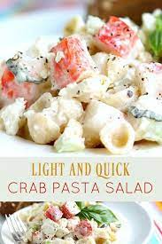 Pasta Crab Salad Grateful Prayer Thankful Heart Sea Food Salad Recipes Crab Salad Recipe Crab Pasta