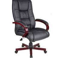 Boss High Back Executive Wood Finished Chairs, Mahogany