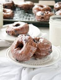 Glazed Blueberry Donuts A Happy Food Dance Beignets Faits Maison Alimentation Recettes De Bleuets
