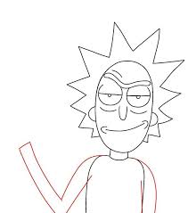 How To Draw Rick Sanchez From Rick And Morty Draw Central Cartoon Drawing Tutorial Rick And Morty Drawings