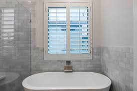 These ideas for shades, roller blinds, bathroom curtains, shutters, and more will help you find the best bathroom window treatments for your space. Synthetic Plantation Shutters Wasatch Shutter Design
