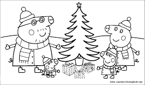 Delightful cold weather clothing happy christmas peppa pig coloring pages for preschool kids cute winter easy printable snow cartoons straightforward preschool lesson activities, main logo outline merry christmas clip art peppa pig drawing with snowy winter theme. Your Seo Optimized Title