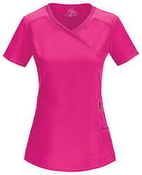 Details About Cherokee Scrubs 2625a Cpps Carmine Pink Scrub Top Cherokee Free Shipping