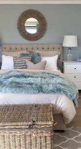 I had a great time working on this beach style master bedroom makeover. Coastal Bliss Coastal Bedroom Decorating Beach Style Bedroom Master Bedrooms Decor