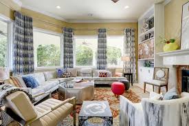 Browse family room ideas and discover decorating and design inspiration for your next remodel or update, including color, layout and decor options. Family Room Design Ideas Yellow Walls Burgundy Curtains 53 Living Rooms With Curtains And Drapes Eclectic Variety Yellow Is One Of The Most Versatile And Adaptable Colors That You Will