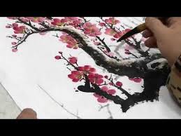 國畫山水影音教學園區 雪梅圖 林振彪 chinese art painting youtube chinese art painting chinese art painting drawing