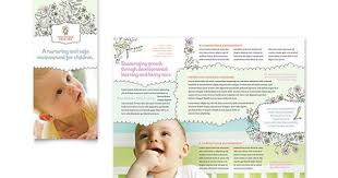 Free Template For Child Care Flyer Child Care Brochures Flyers Templates Designs Trifold Brochure Brochure Design Template Brochure