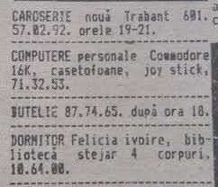 Pentru publicarea unui anunt de mica sau mare publicitate, va rugam sa folositi formularul de. Ce AnunÈuri Erau La Mica Publicitate In Iunie 1990 Nwradu Blog